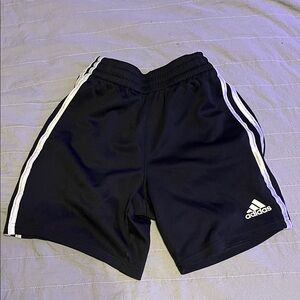 adidas Black Shorts with White Side Stripes